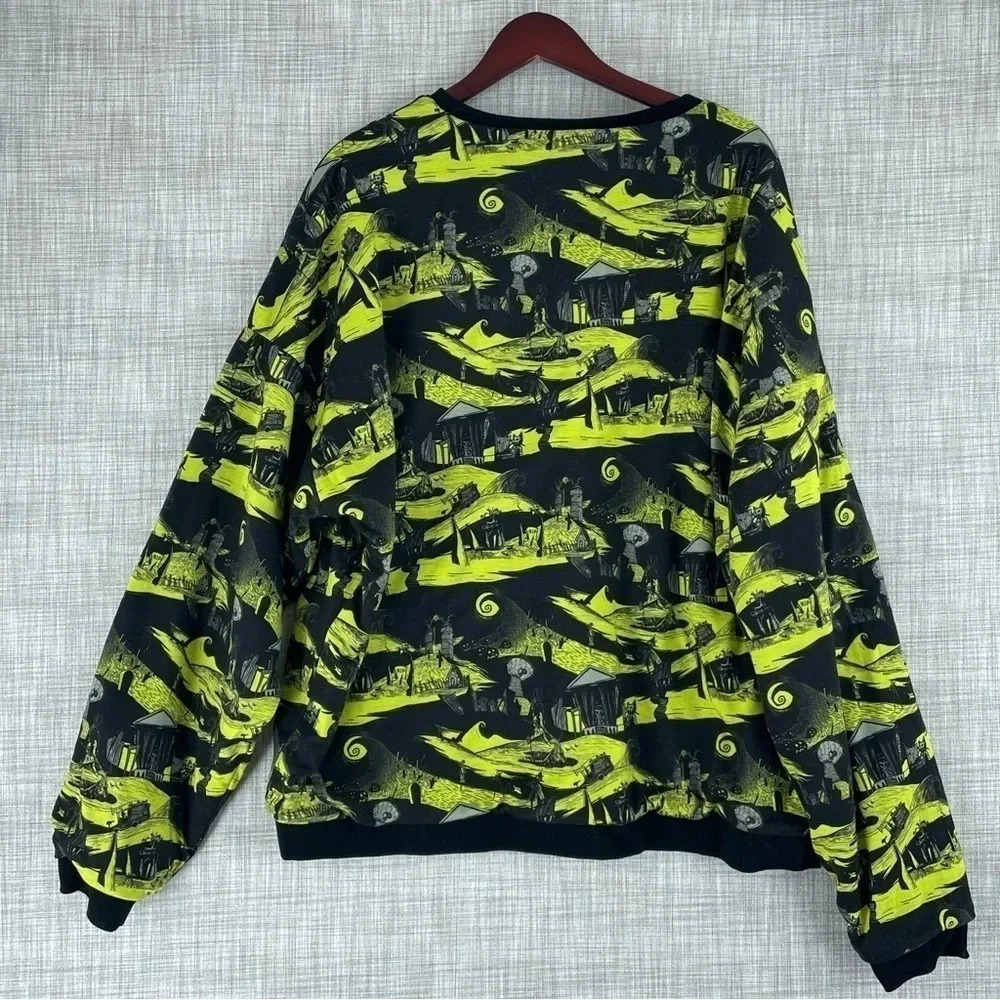Disney Nighmare before Christmas Reversible Sweatshirt AOP Mens XXL 1999 - Picture 5 of 9